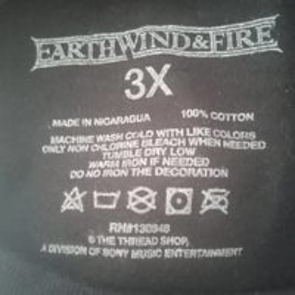 Earth Wind & Fire tour black, short sleeve tee shirt, 3XL - Picture 4 of 4